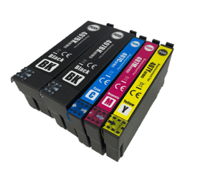 Compatible Epson 407 Set of 4 Ink Cartridges & EXTRA BLACK